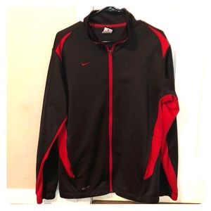 Nike Dri Fit Zip Up Jacket - Medium - Gray/Red
